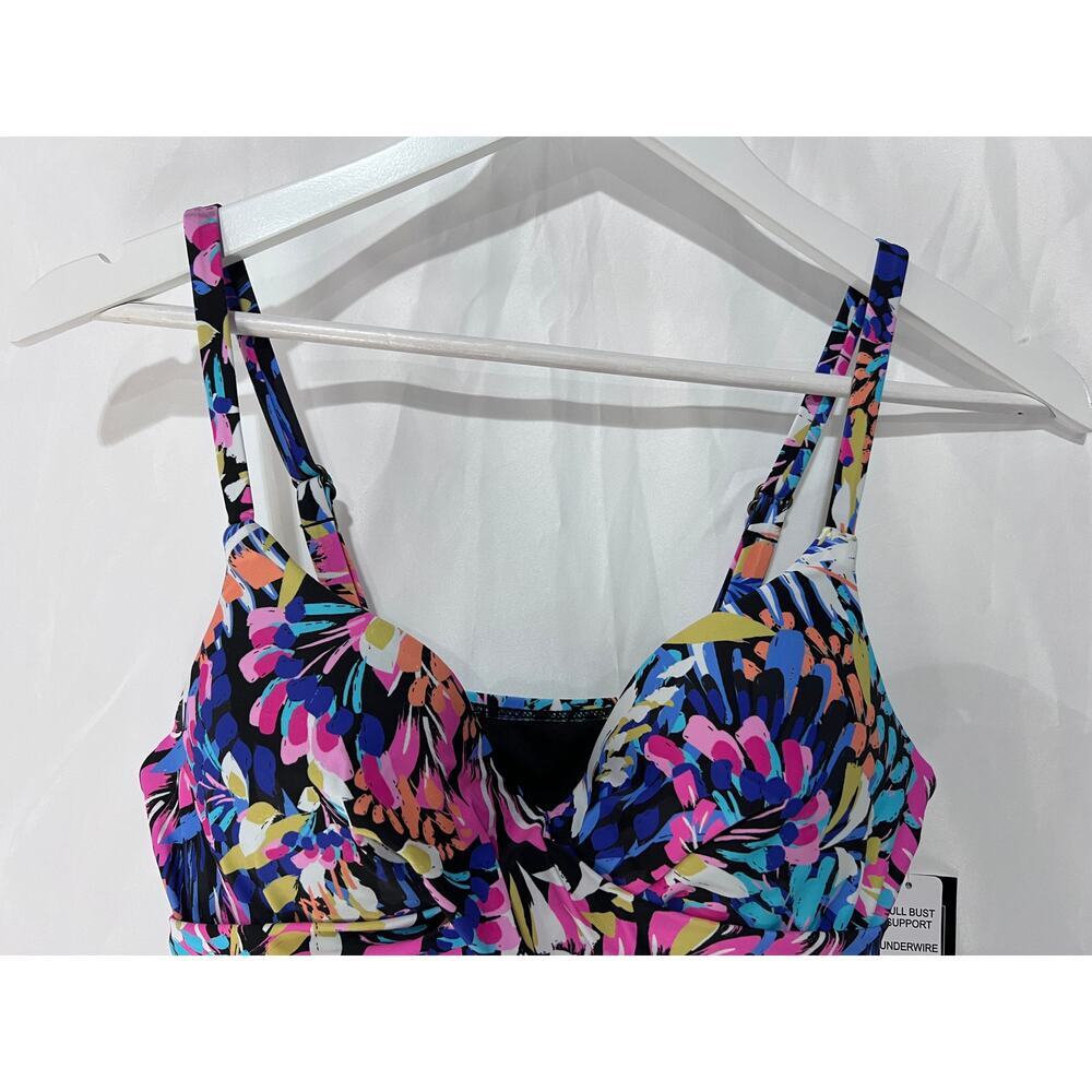 NWT Island Escape Women’s Floral Swim Top 6 - Picture 6 of 13